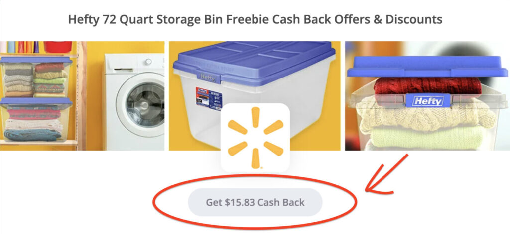 Get A Free Hefty 72 Quart Storage Bin At Walmart – After Cash Back!